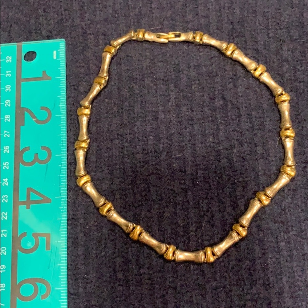 Gold and silver tone choker